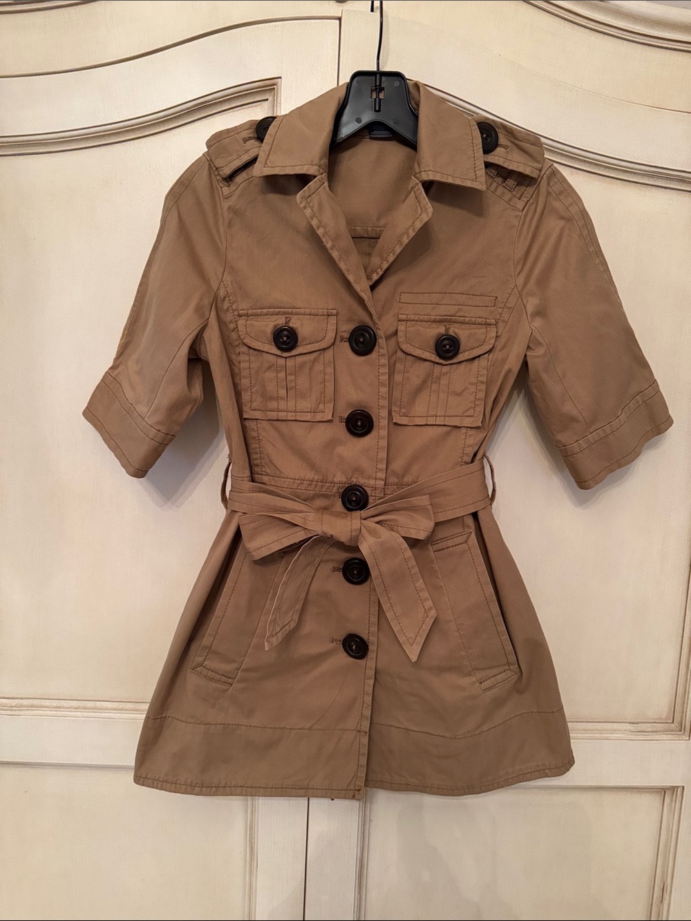 Marc by Marc Jacobs Short-Sleeve Blazer/Trench Coat with Belt